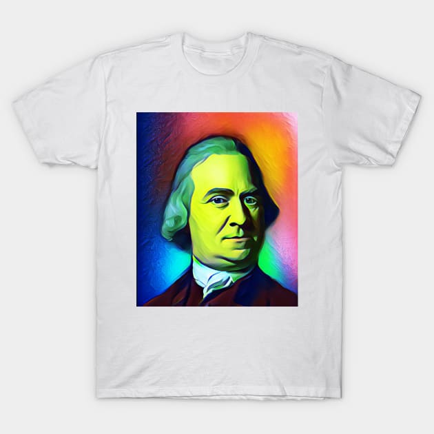 Samuel Adams Colourful Portrait | Samuel Adams Artwork 7 T-Shirt by JustLit